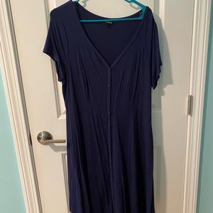 Torrid blue button up dress